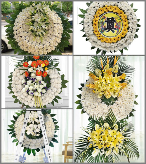 湖南永州祁阳县八宝镇和平村花圈速递